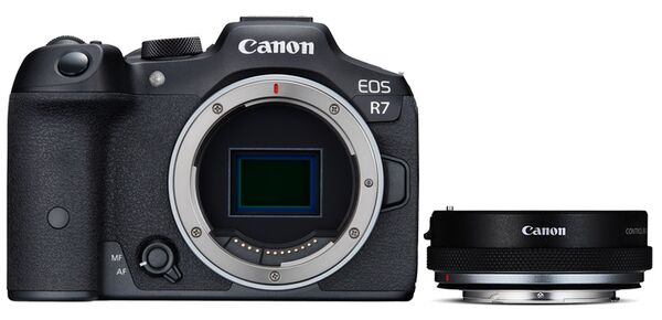 Canon EOS R7 Gehäuse + Objektivadapter EF-EOS R (mit Steuerungsring) 