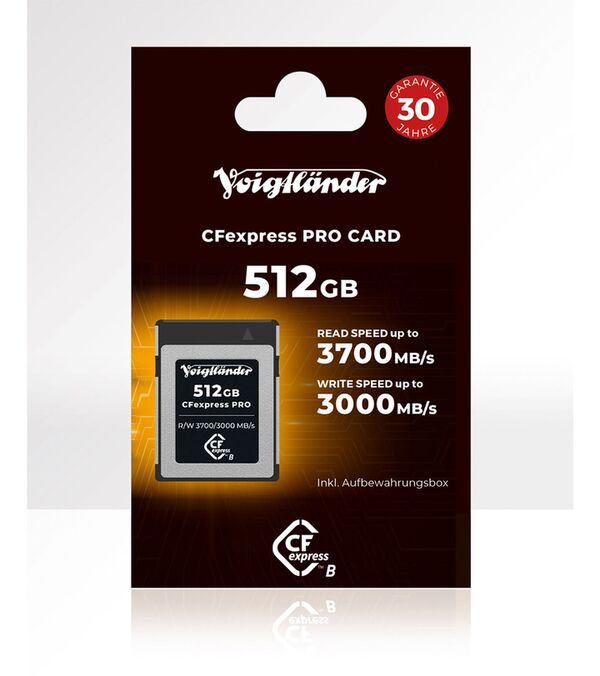 Voigtländer CFexpress Professional, Typ-B (3700/3000 MB/s)  512 GB