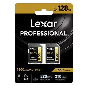 Lexar 2er Pack SDXC Professional Type Gold - 1800x 280MB/s V60 II  128 GB 2erPACK